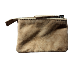 Porte-monnaie Chouia chevreau velours beige