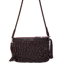 sac minima en cuir cloque marron