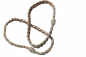 bracelet en cuir tress� beige