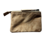 Porte-monnaie Chouia chevreau velours beige