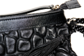 sac minima en cuir cloqu� noir